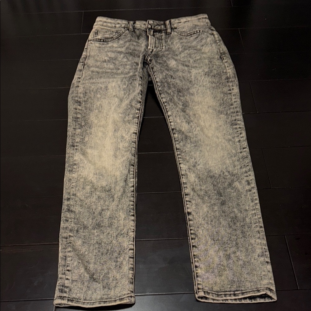 American Eagle Outfitters 29x 30 Gray Straight Jeans Vintage Style!